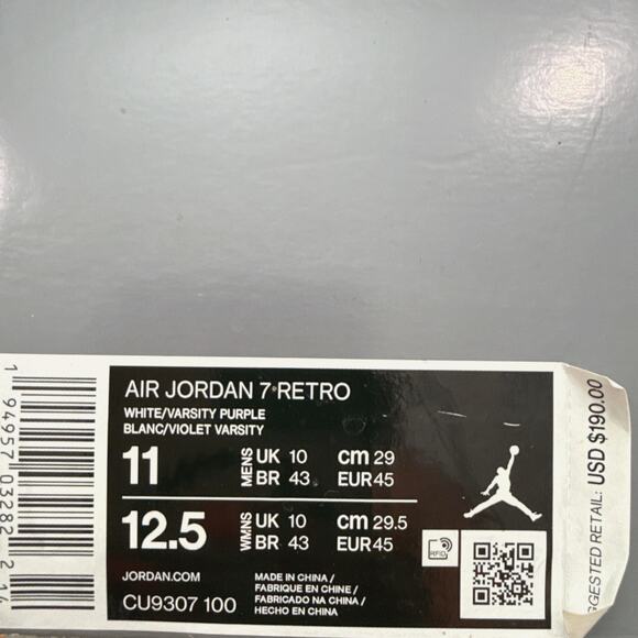 New Air Jordan 7 Retro CU9307-100 | 11  - Picture 2 of 9